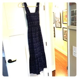 J. Crew Blue Ikat Design Dress Sz 8